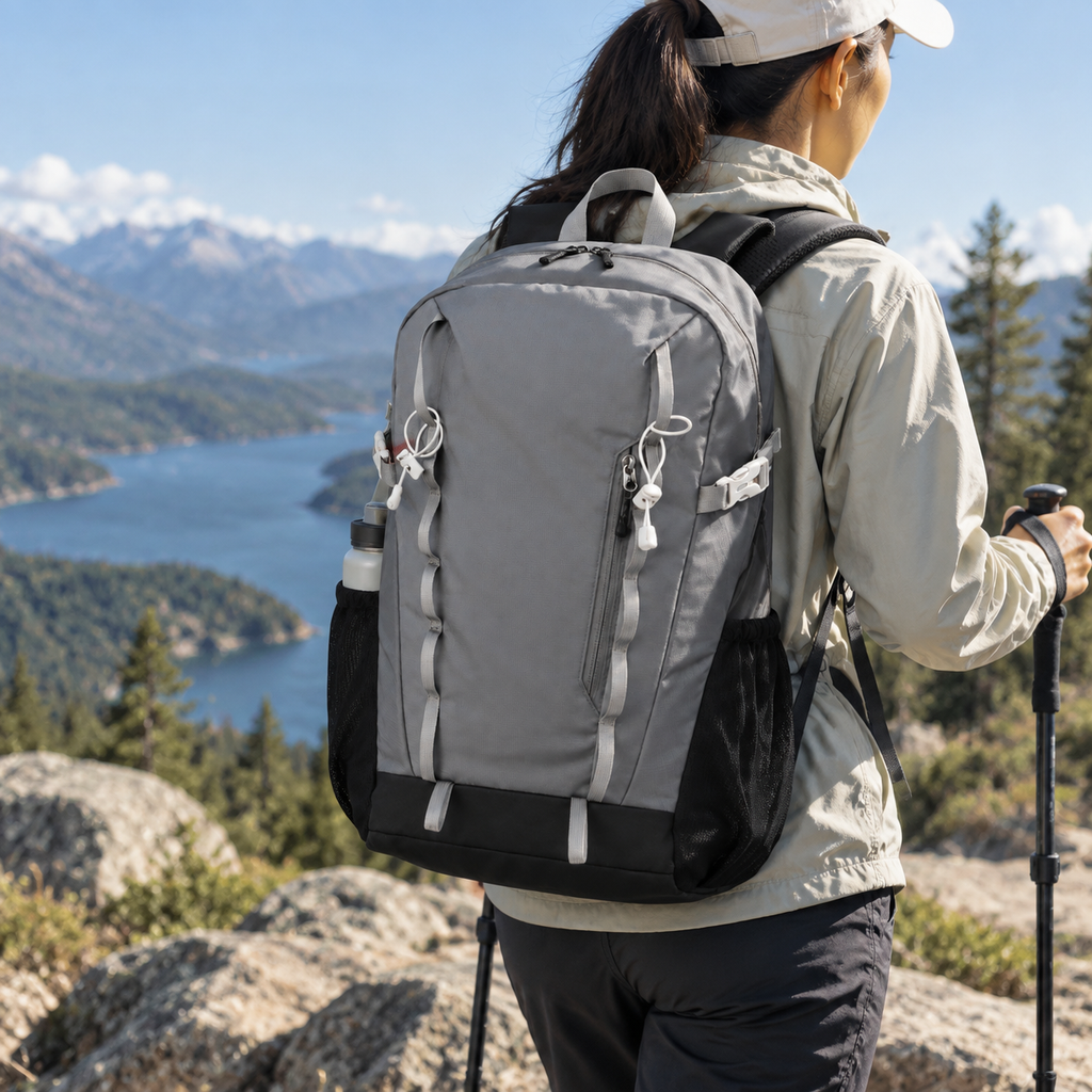 Gray Lightweight Hiking Backpack