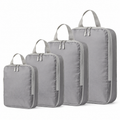 Gray 4-Piece Travel Compression Packing Cube Set