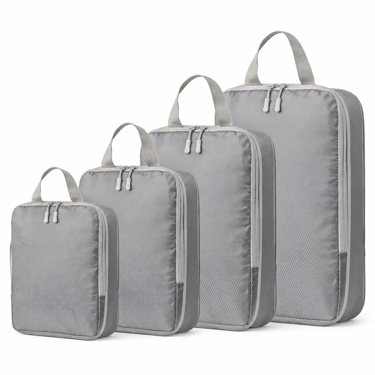 Gray 4-Piece Travel Compression Packing Cube Set
