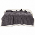 Dark Gray Double-Sided Jacquard Throw Blanket