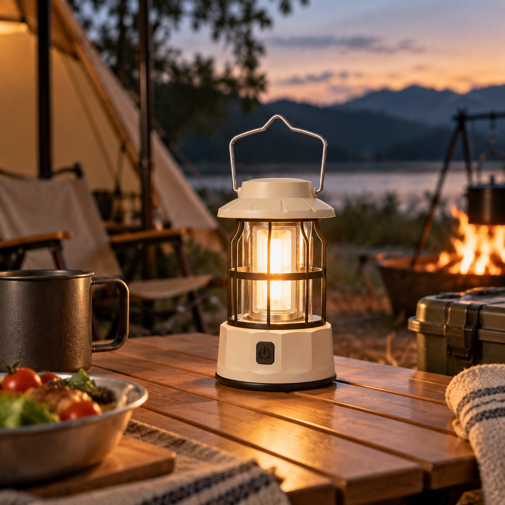 L801S Ivory White Mini Battery Camping Lantern