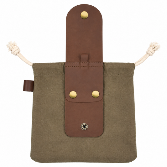 Khaki Pocket-Style Outdoor Foraging Bag